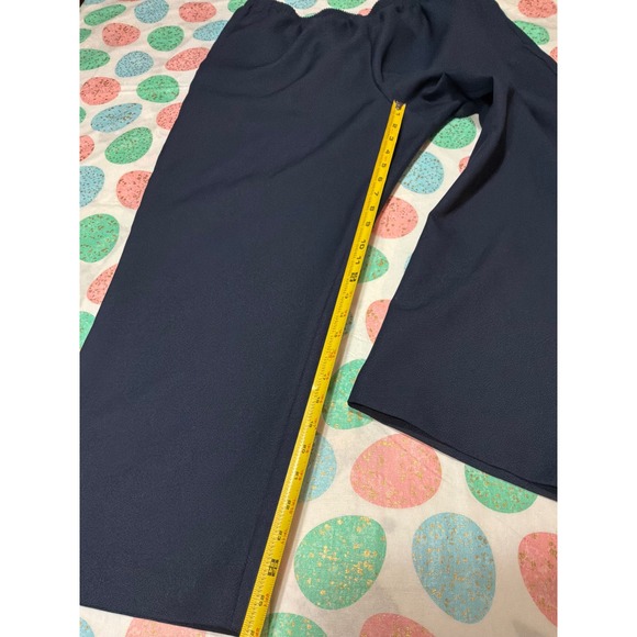 Alfred Dunner Navy Blue Elastic Waist Pull On Pants Petite 18P Straight Leg - Picture 4 of 8